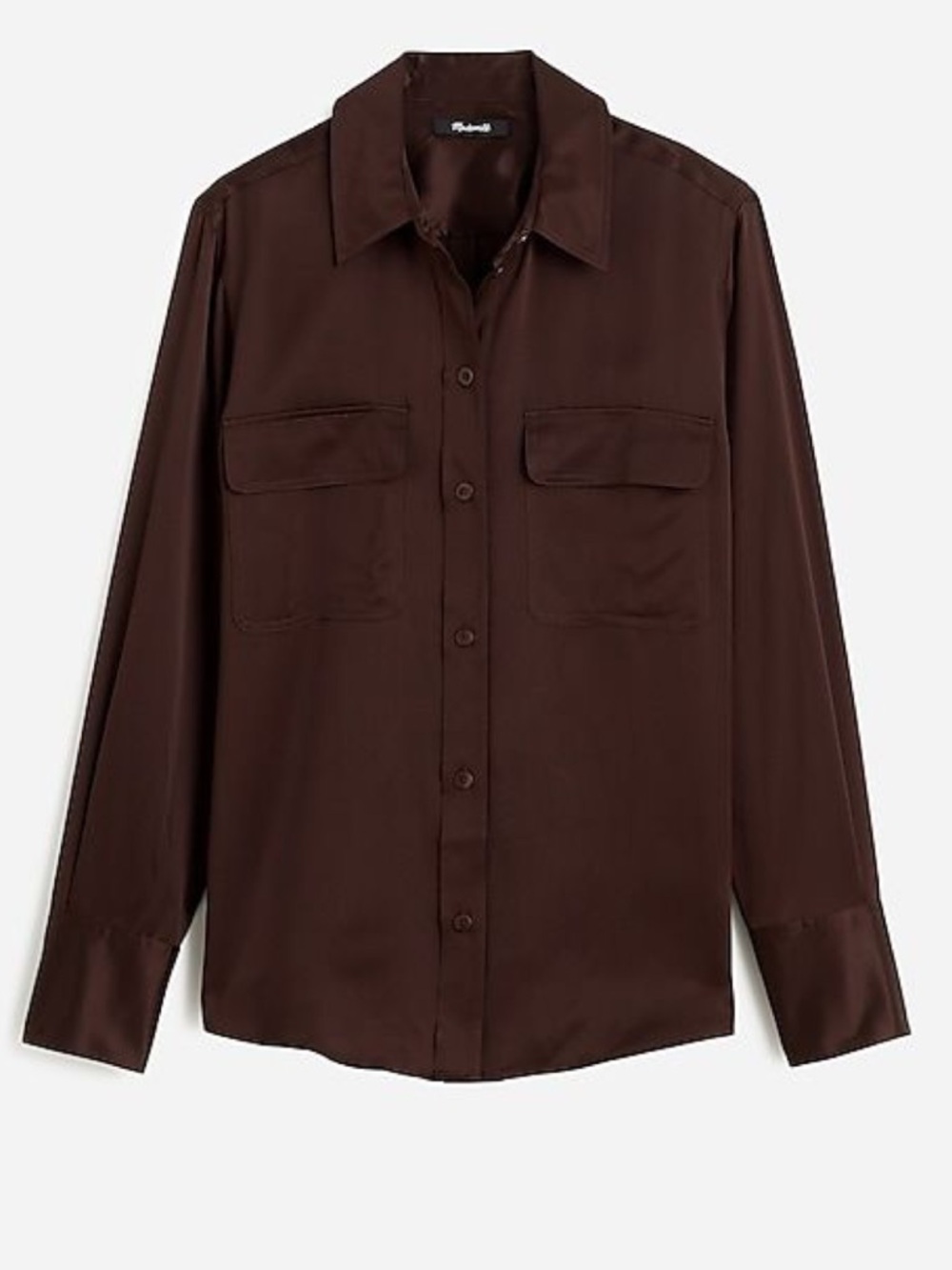 Maxwell Silk Brown Button-Up Shirt
